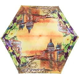 Жіноча складана парасолька механічна Lamberti 94 см різнобарвна