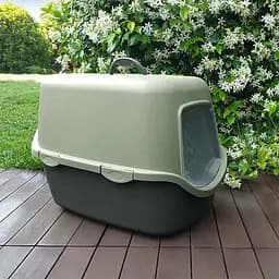 Stefanplast Cathy Green Line - ЕКО-туалет закритий для котів 56х40х40 см - мініатюра 2