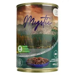 Влажный корм для собак Mystic кусочки морского окуня в желе 400 г (609256)