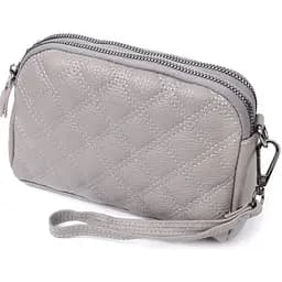 Женская сумка Vintage прошита ромбами на лицевой стороне из натуральной кожи 19.5х12.5х7 см sum0027022