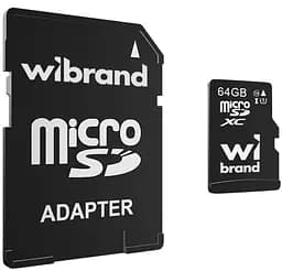Карта пам'яті microSDXC (UHS-1) Wibrand 64Gb class 10 (adapter SD)