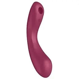 Вакуумный стимулятор клитора с вибрацией Satisfyer Curvy Trinity 1 бордовый