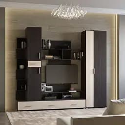 Стінка для вітальні Еверест Бриз/Шафа ШП-2 венге/дуб молочний (EVR-2248)