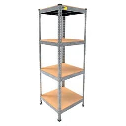 Металевий стелаж Emby Light Series (розмір 1500х450x450мм) 4 полиці ДСП до 100кг Оцинкований