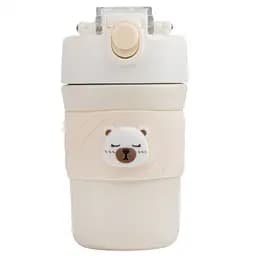 Термос Elisey Cute bear 2 білий з бежевим (9185-007) 420 мл      