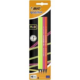Карандаши чернографитные BIC Evolution Fluo НВ 4 шт. (940758)