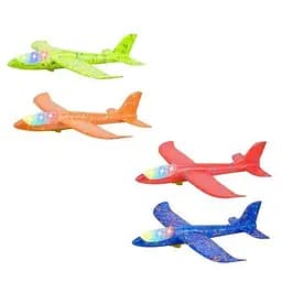 Планер, самолёт-запускалка M 50439, со светом, 47 см, Цена за 1 шт, в пакете (6900077504392) МИКС