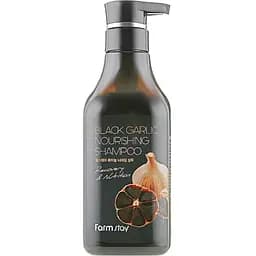 Зміцнюючий шампунь для волосся FarmStay Black Garlic Nourishing Shampoo з екстрактом чорного часнику 530 мл