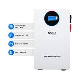 Акумулятор Sako SK-51.2V100Ah Li-Sun series LiFePo4 100Аг 51.2В 5120Втг - мініатюра 2