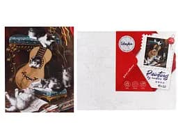 Набір для розпису по номерах Пухнасті музиканти, 40x50 см, КНО4478