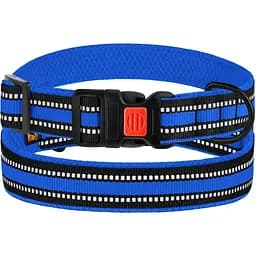 Нашийник для собак BronzeDog Mesh, розмір М, 30-40х2 см, синій - мініатюра 3
