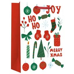 Набір пакетів паперових Malevaro Medium Xmas Ho ho дизайн 2, 17.8x9.8x22.9 см 2 шт. (762305ML-2) - мініатюра 2