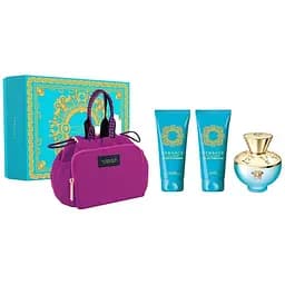 Набір Versace Dylan Turquoise 100 мл туалетна вода, 100 мл гель для душу, 100 мл лосьйон для тіла, косметичка