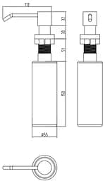 Дозатор для кухонної мийки врізний Nett DS-300 - мініатюра 4