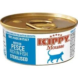 Вологий корм Kippy Mousse для стерилізованих котів мус з рибою 85 г