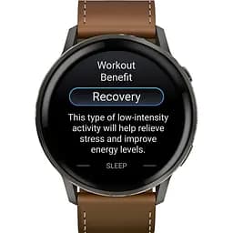 Смарт-годинник Garmin Venu 4 45mm Slate with Brown Leather Band (010-03014-03) [153838] - мініатюра 4