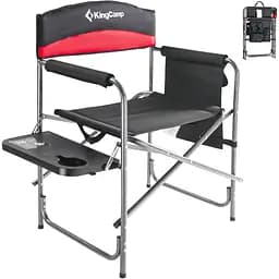 Складаний стілець KingCamp Folding Director Chair Black/Red (2248.65.51) [146475]