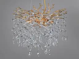 Підвісна люстра Diasha Глициния золото кришталь 6 ламп