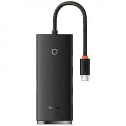 Перехідник HUB Baseus Lite Series 4in1 (Type-C to 4xUSB 3.0) 1m (WKQX03) Black