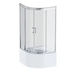 Душевая кабина Am.Pm Gem 1/4 Round 90x90 см без поддона хром матовый W90UG-401A0 90MT, прозрачный, хром матовый