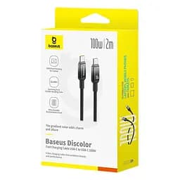 Кабель Baseus Discolor Series Fast Charging Cable USB-C to USB-C 100W 1 м Cluster чорний - мініатюра 2
