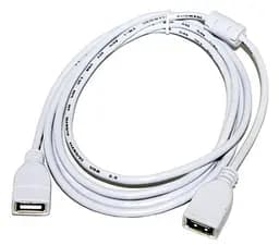 Кабель USB 2.0 AF - USB AF, 1.8 м, белый, Atcom (15647)
