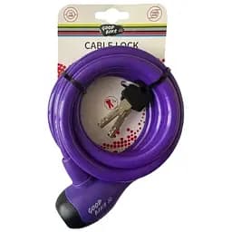 Велозамок Good Bike Security Lock тросовий Ø12 x 1500 мм фіолетовий (92758V-IS)