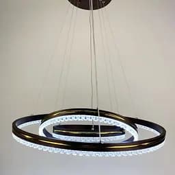LED люстра кольору coffee на 3 кільця з золотистою смужкою Line.F A 55060/3P CF+GD - мініатюра 4