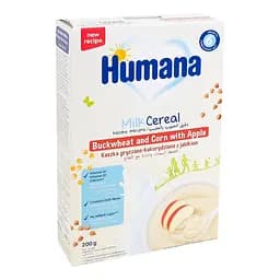 Каша гречано-кукурудзяна Humana молочна з яблуком 200 г - мініатюра 2