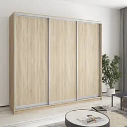 Шкаф-купе трехдверный MebelStar Стандарт AL 3ДСП 230x45x210 см Дуб сонома (MBS-2847)