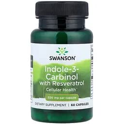 Індол-3-карбінол + ресвератрол Swanson Indole-3-Carbinol with Resveratrol 200 мг 60 капсул