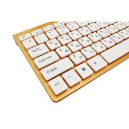 Бездротова російська клавіатура mini та миша keyboard 908 + приймач Золота - мініатюра 6