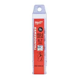 Свердло по металу THUNDERWEB HSS-G MILWAUKEE DIN338, діаметр 6,7х101х63мм, (5шт), пластикова коробка