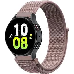 Ремінець нейлоновий на липучці для смарт-годинника BeWatch Samsung 20 мм Пудровий (1011327.1UW)
