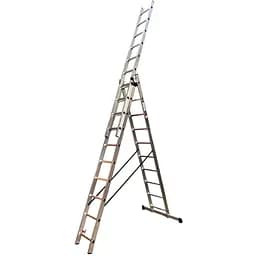Лестница алюминиевая трехсекционная GTM KME310 3x10 ступеней 2.72-6.5м (KME310) (39947)