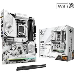 Материнська плата ASRock B850 Steel Legend WiFi (AM5/B850, 4*DDR5, 2xPCIex16, HDMI, 4xSATAІІІ,4xM.2, 2.5GLan, ATX) - мініатюра 5