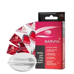Краска гель для бровей и ресниц Barviya 8 мл №1.01 Черный