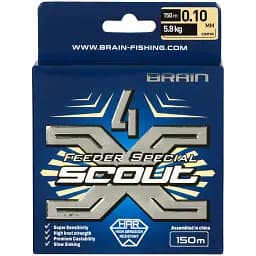 Шнур Brain Scout 4X 150 м (ca мo) 0.100 мм 5.8 кг - мініатюра 2