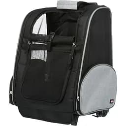 Сумка-рюкзак для собак Trixie Trolley, поліестер, до 8 кг, 32х45х25 см, чорна із сірим - мініатюра 4