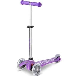Самокат детский Micro Mini Deluxe Fairy Glitter LED 3-колесный пурпурный (MMD207)