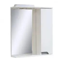 Дзеркало ПіК Сімпл із шафкою та LED підсвіткою 60 см праве Металік 30412