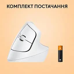 Миша комп'ютерна Logitech Lift Vertical Ergonomic Mouse Off-White (910-006475, 910-006480) - мініатюра 3