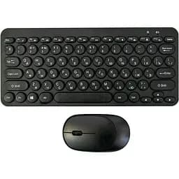 Бездротова клавіатура та мишка маленька чорна Multimedia Keyboard Wireless 2.4GHz