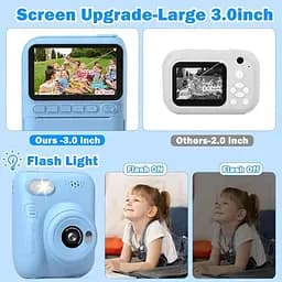 Дитяча камера Instant Hangrui 3.0-дюймовий екран 1080P з картою 32 ГБ та папером для друку, кольорові ручки - мініатюра 5
