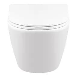 Унітаз підвісний Qtap Robin безобідковий з сидінням Slim Soft Close QT1333046ENRW, Білий - мініатюра 2
