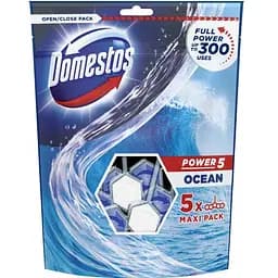 Блоки для чищення унітаза Domestos Power 5 Максі Свіжість океану, 275 г (5 шт по 55 г)