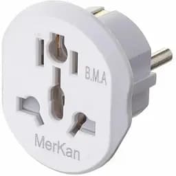 Переходник Travel adaptor Merkan EU белый
