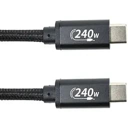 Кабель San Guan USB Type-C - USB Type-C PD 240W, 3м, черный