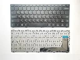 Клавіатура для ноутбуків Lenovo IdeaPad 100-14IBY чорна з чорною рамкою