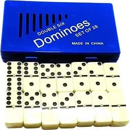 Домино в синем футляре 17.5х10.5х2.5 см